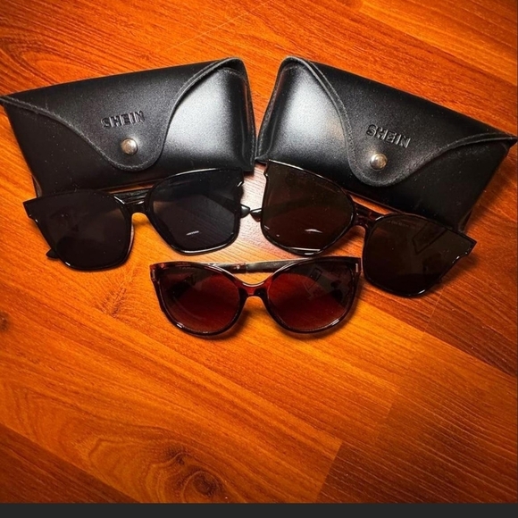 Tahari Accessories - Tahari and SHEIN Stylish Black and Brown Sunglasses Set - 3 Pair